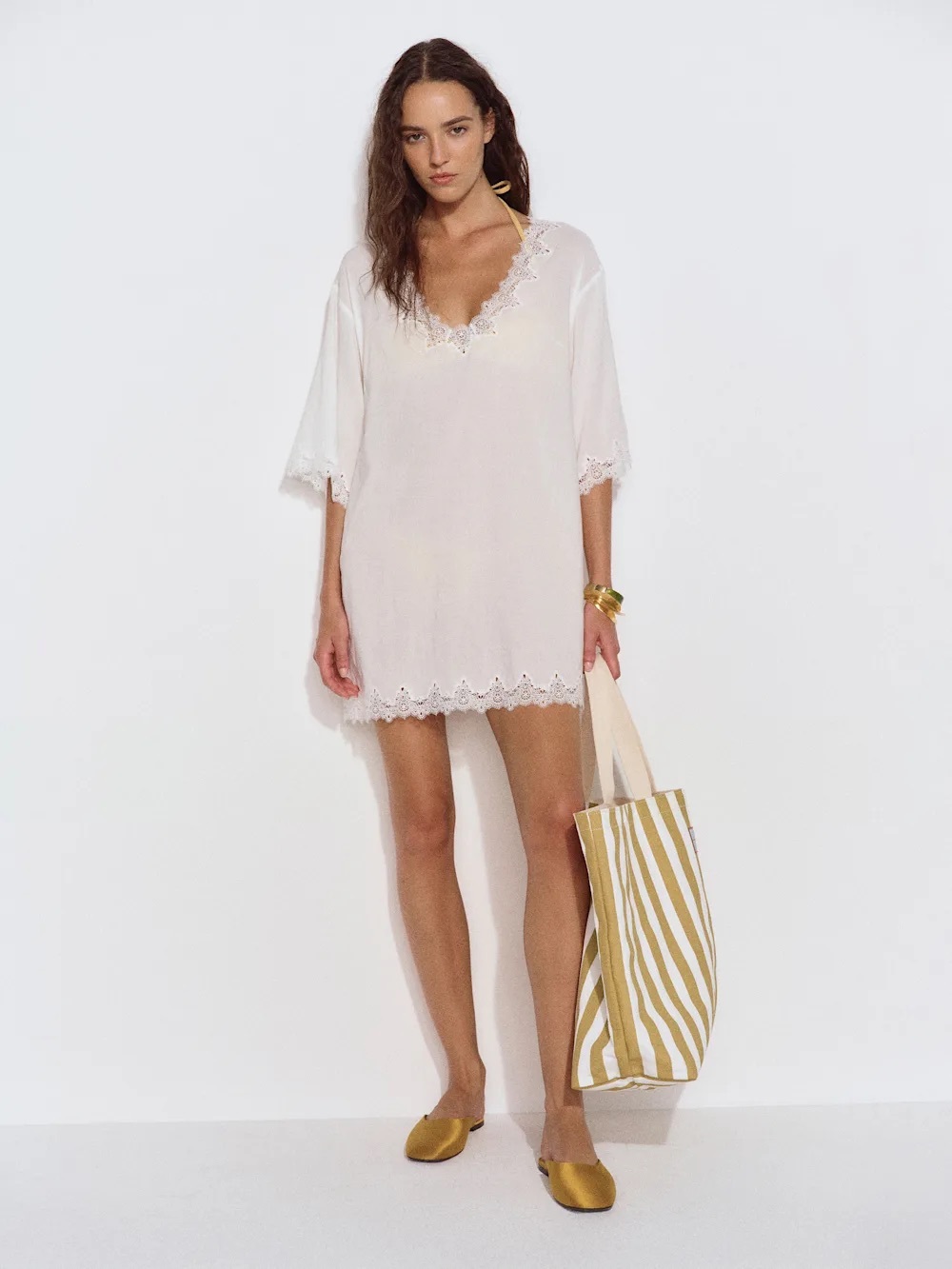 Reformation Sonny Dress Ivory - Size XS